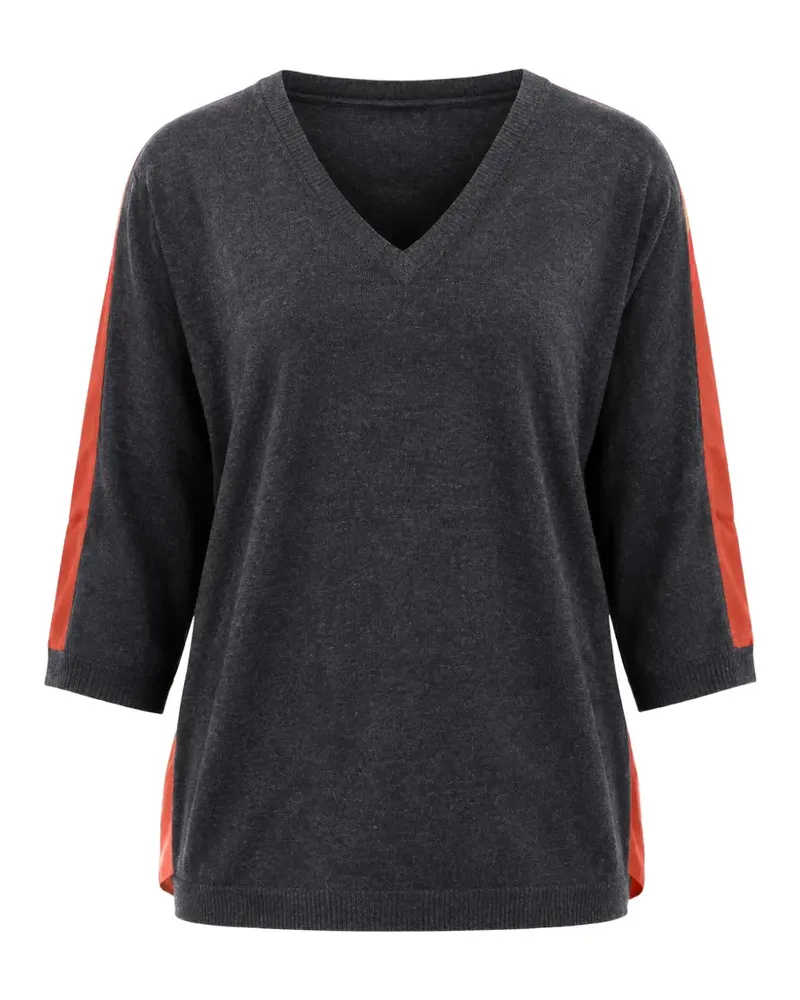 CoSTUME NATIONAL V-neck panelled sweater - Grau Grau