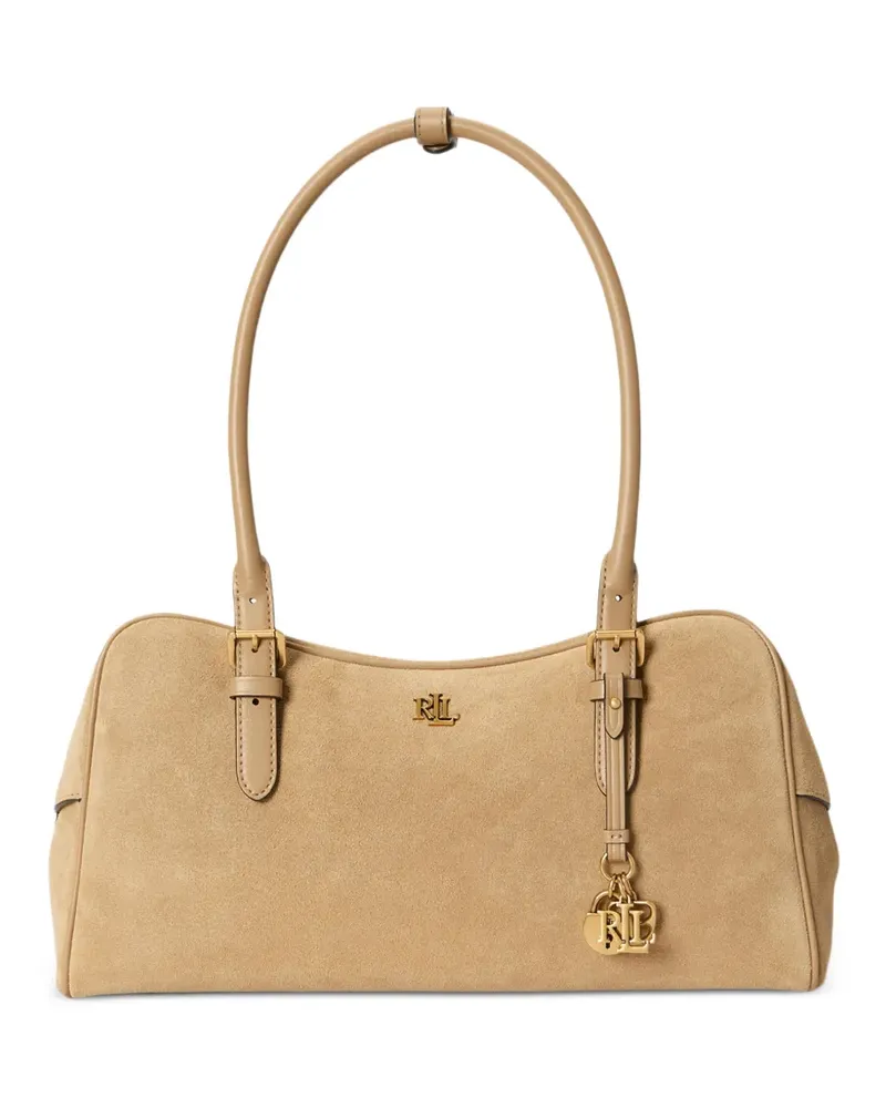 Ralph Lauren Große Marcy Schultertasche aus Wildleder - Nude Nude
