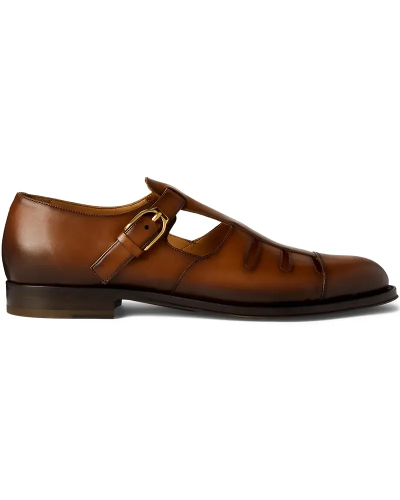 Ralph Lauren buckle leather loafers - Braun Braun