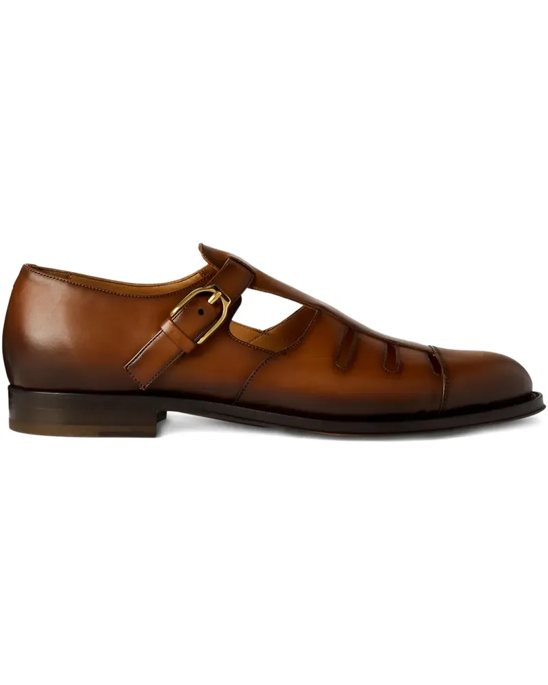 Ralph Lauren buckle leather loafers - Braun Braun