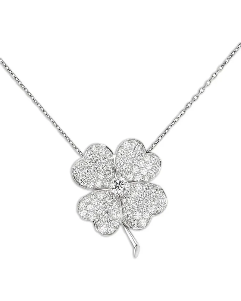 Van Cleef & Arpels 2010s 18kt Cosmos Weißgoldanhänger mit Diamanten - Silber Silber
