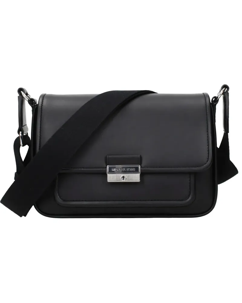 Michael Kors Bradshaw logo-engraved leather cross body bag - Schwarz Schwarz