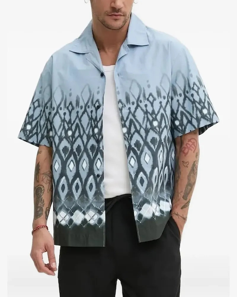 HUGO BOSS Hemd mit geometrischem Print - Blau Blau