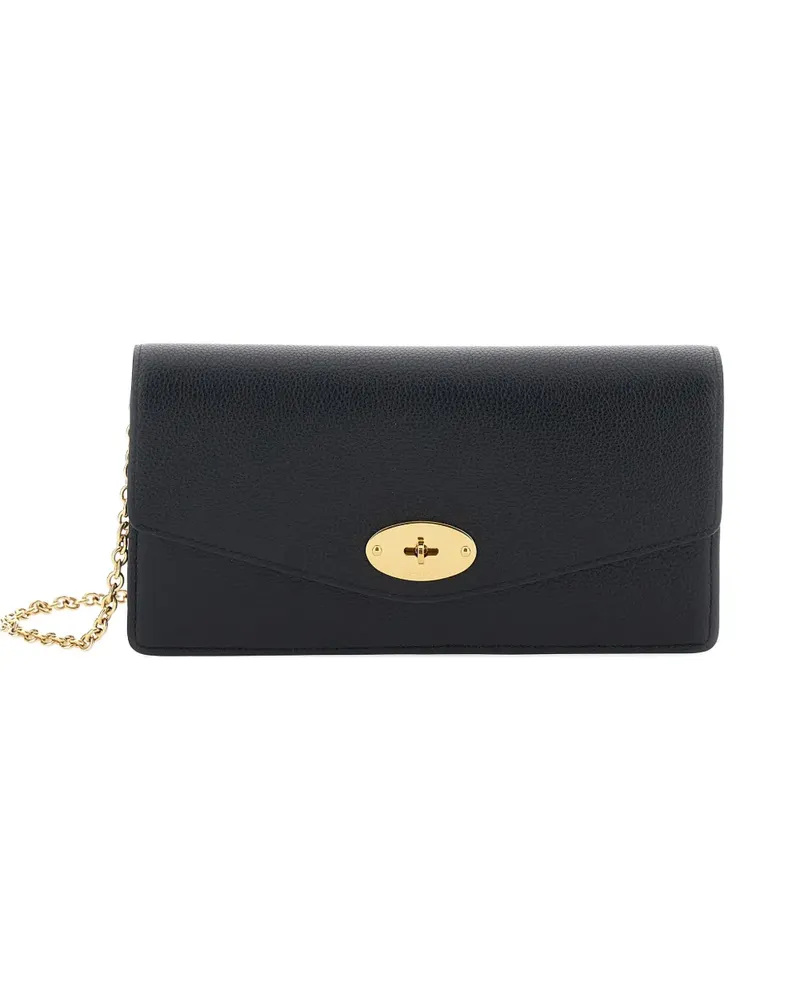Mulberry Darley turnlock-fastening clutch bag - Schwarz Schwarz