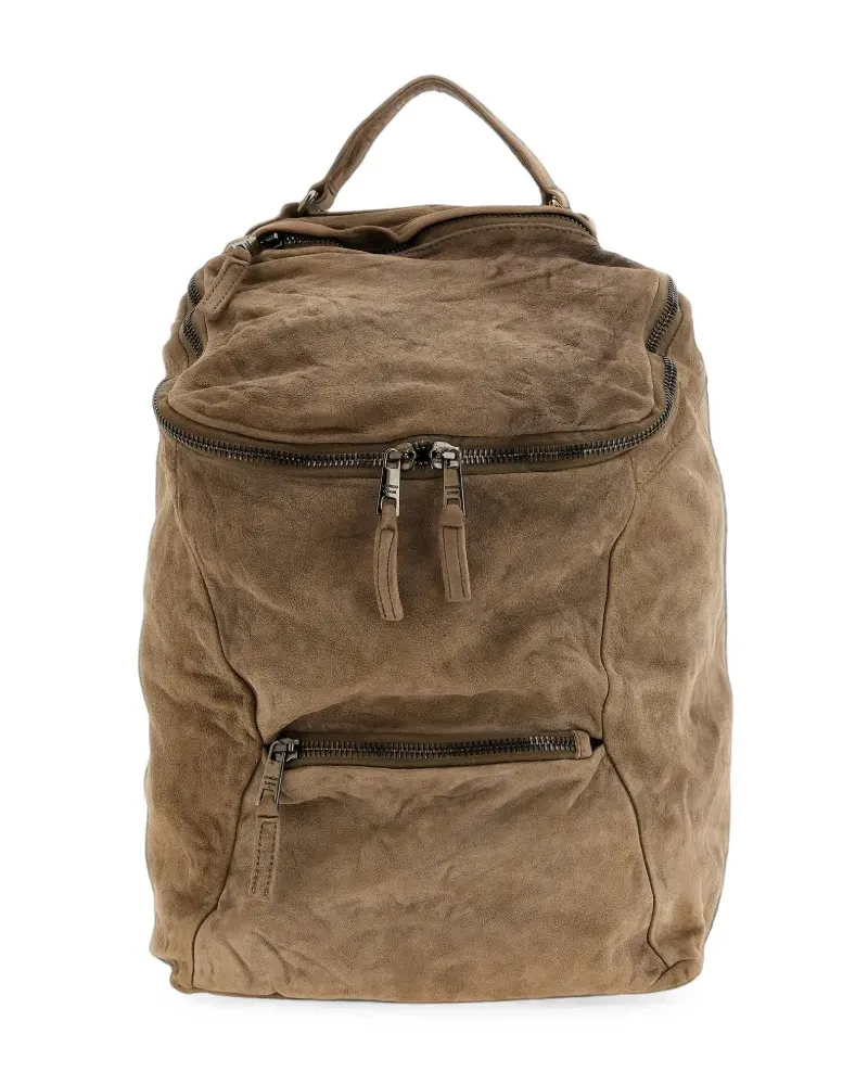 Giorgio Brato wrinkled-effect backpack bag - Braun Braun
