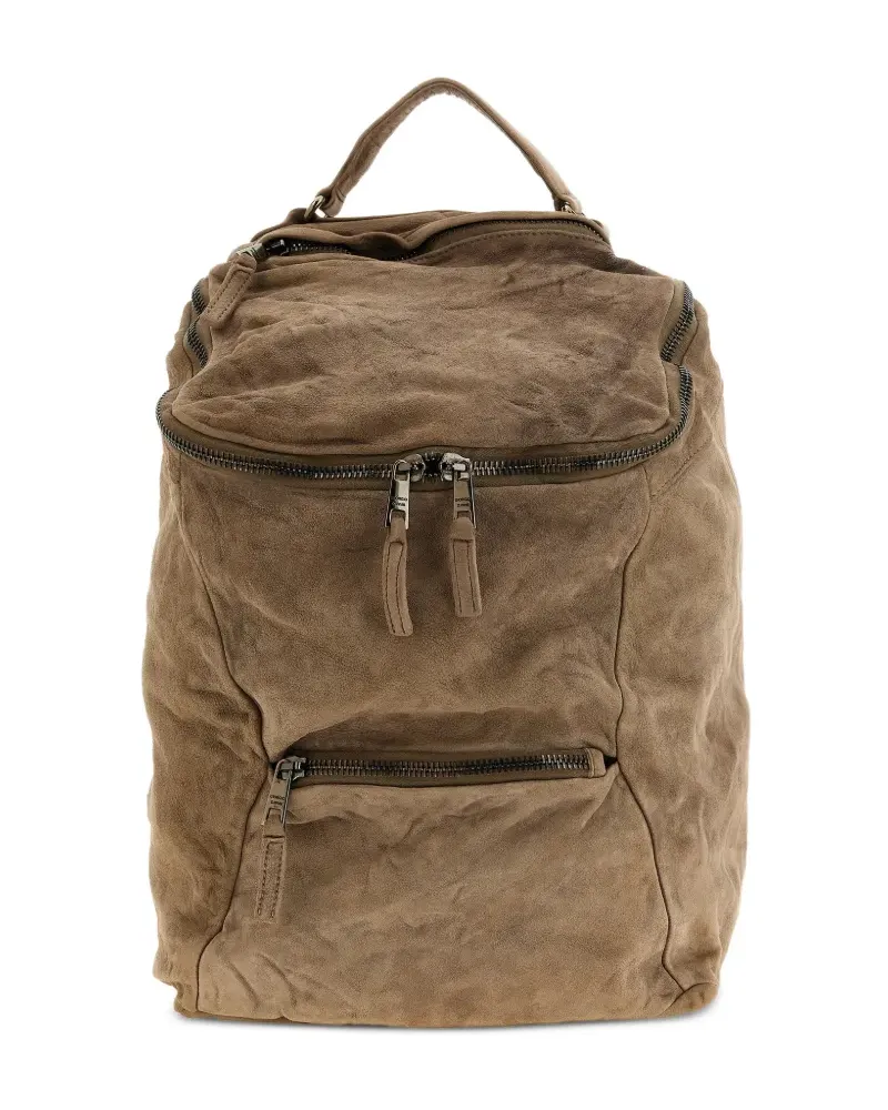 Giorgio Brato Rucksack mit Knitteroptik - Braun Braun