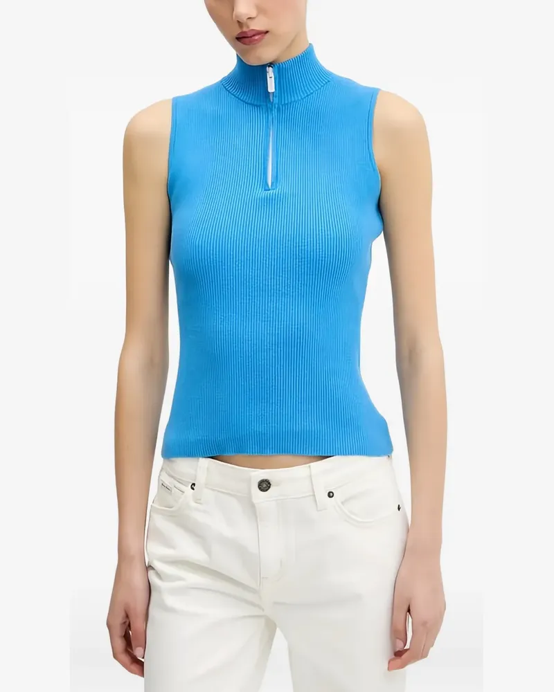 Karl Lagerfeld Jeans ribbed top - Blau Blau