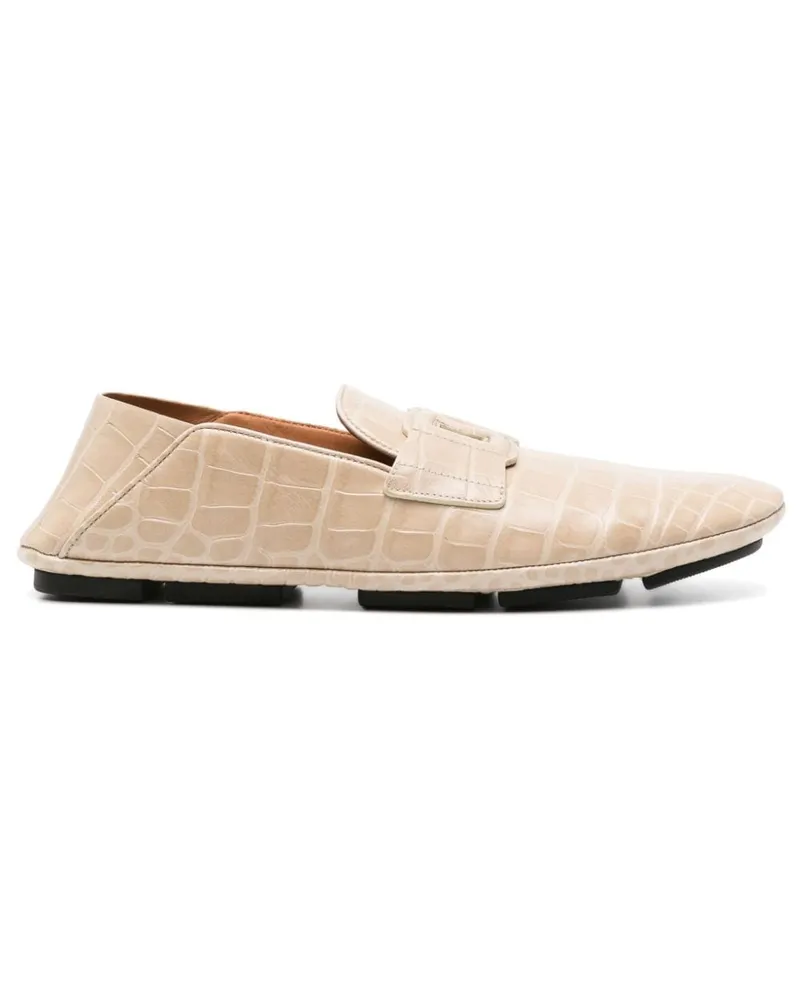 Dolce & Gabbana Loafer mit Kroko-Effekt - Nude Nude