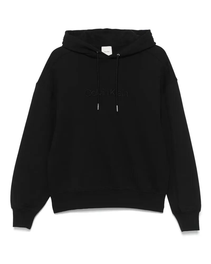Calvin Klein Hoodie mit Logo-Stickerei - Schwarz Schwarz