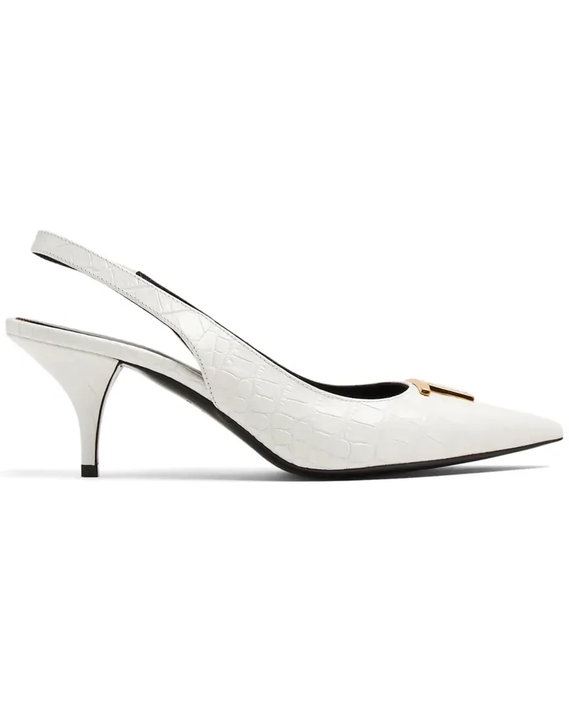 Tom Ford Pumps mit Logo - Weiß Weiß