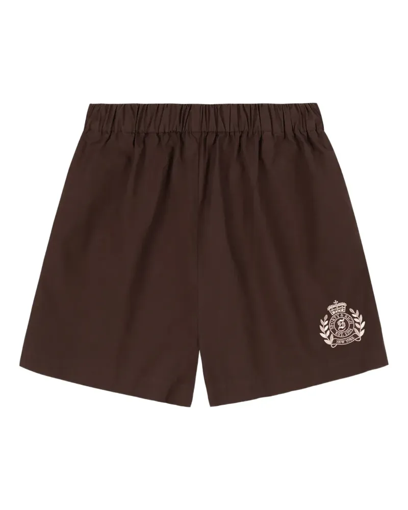 SPORTY & RICH H&W Crest Shorts - Braun Braun