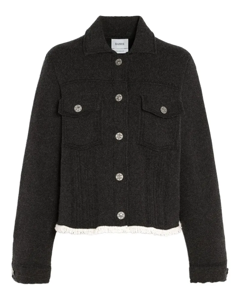 Barrie pleated-hem button-front jacket - Schwarz Schwarz
