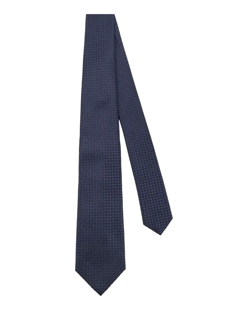 Kiton patterned tie - Blau Blau