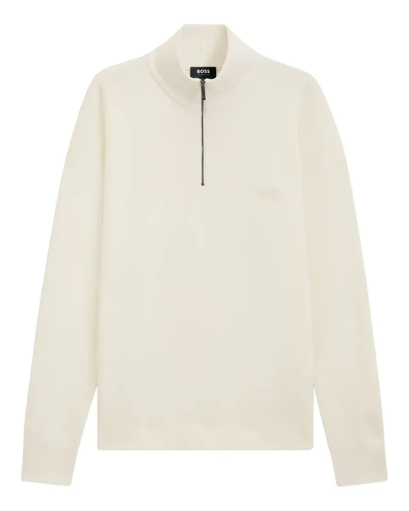 HUGO BOSS Pullover mit Reißverschlusskragen - Nude Nude