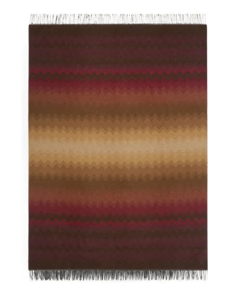 Missoni Anemone Chevron-knit throw - Braun Braun