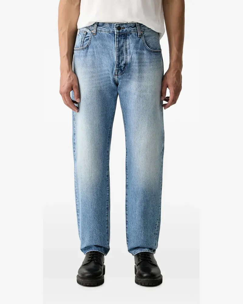 Armani Exchange Ausgeblichene Straight-Leg-Jeans - Blau Blau