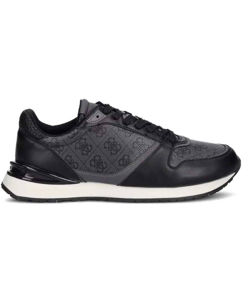 Guess Monogram Sneakers mit Mesh-Einsatz - Schwarz Schwarz
