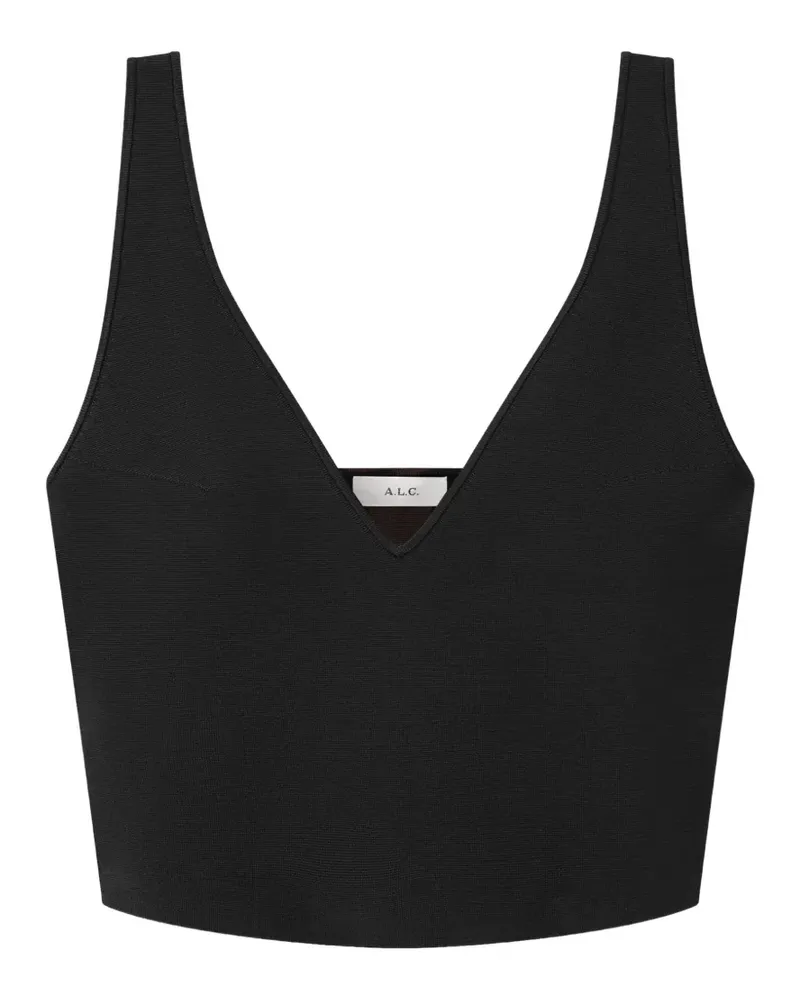 A.L.C. A C. Ani V-neck top - Schwarz Schwarz