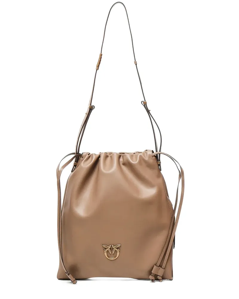Pinko Beuteltasche aus Leder - Braun Braun