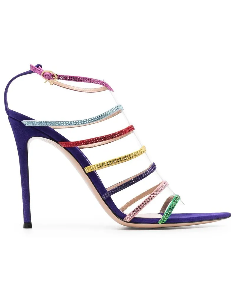 Gianvito Rossi 105 Stiletto-Sandalen mit Kristallen - Violett Violett
