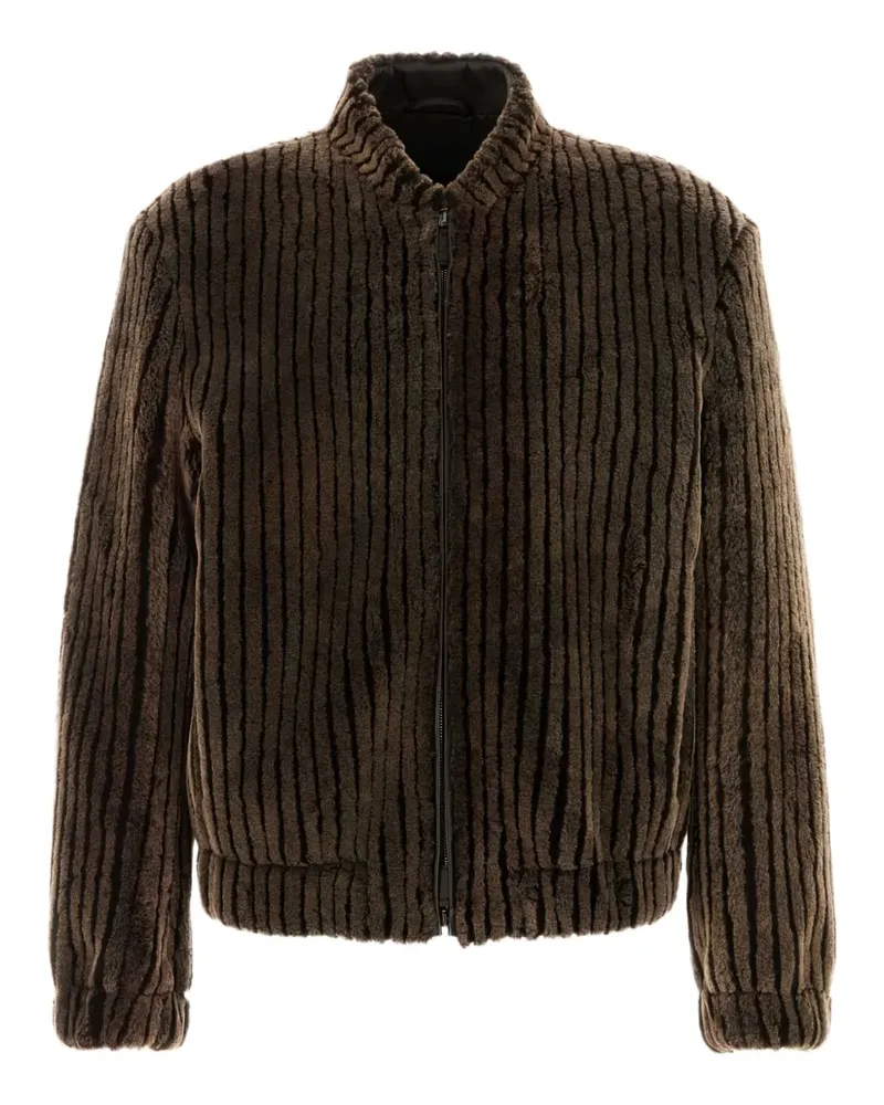 Giorgio Armani Bomberjacke aus Shearling - Braun Braun