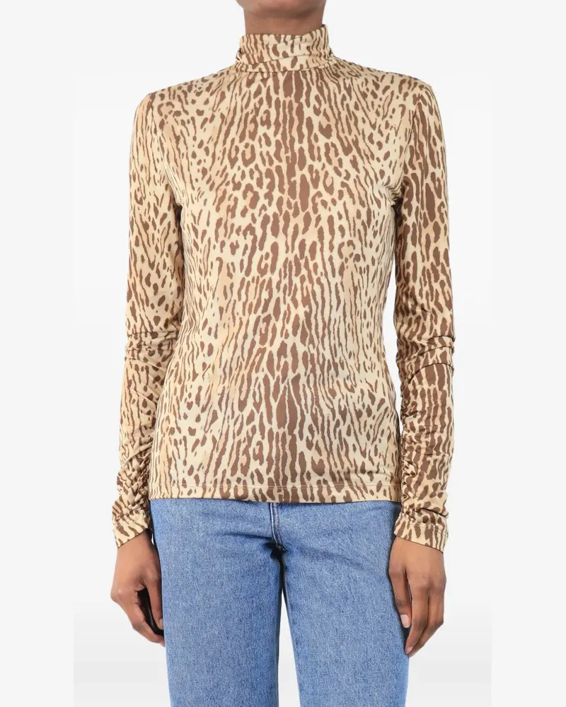 Zimmermann Top mit Leopardenmuster - Nude Nude