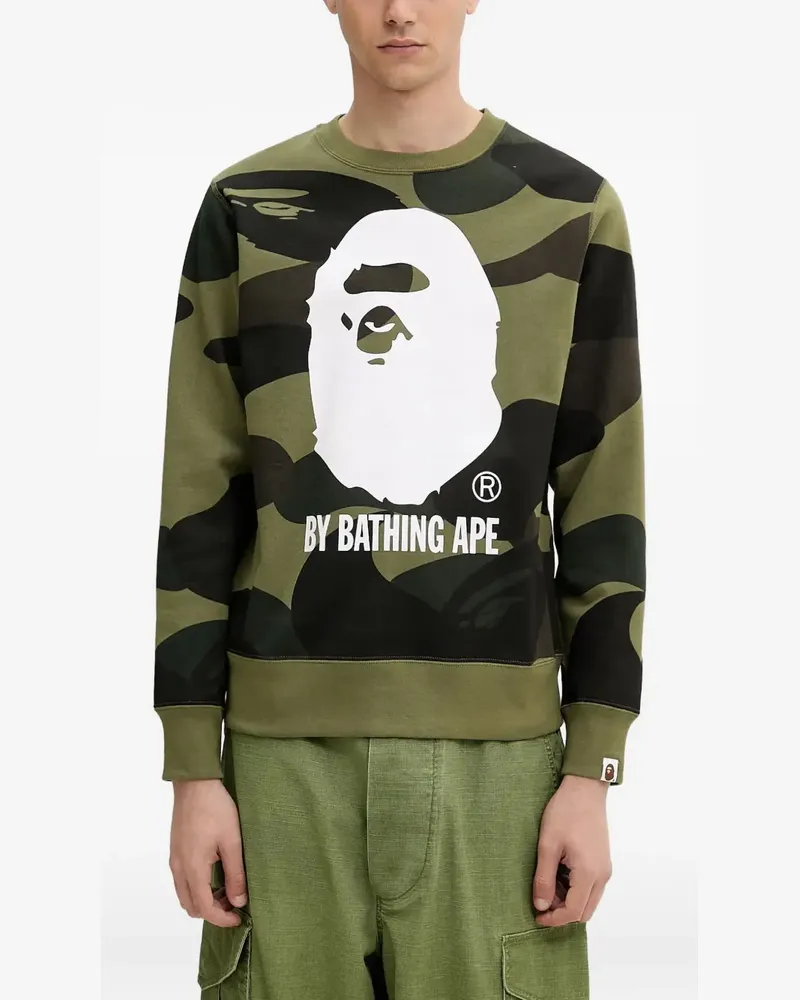 BAPE Sweatshirt mit Camouflage-Print - Grün Grün