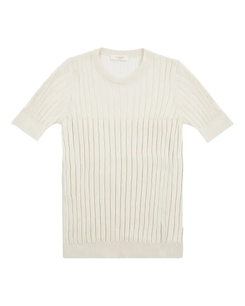 Zanone T-Shirt aus geripptem Strick - Nude Nude