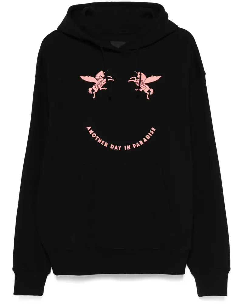 Givenchy Fleece-Hoodie mit Einhorn-Stickerei - Schwarz Schwarz