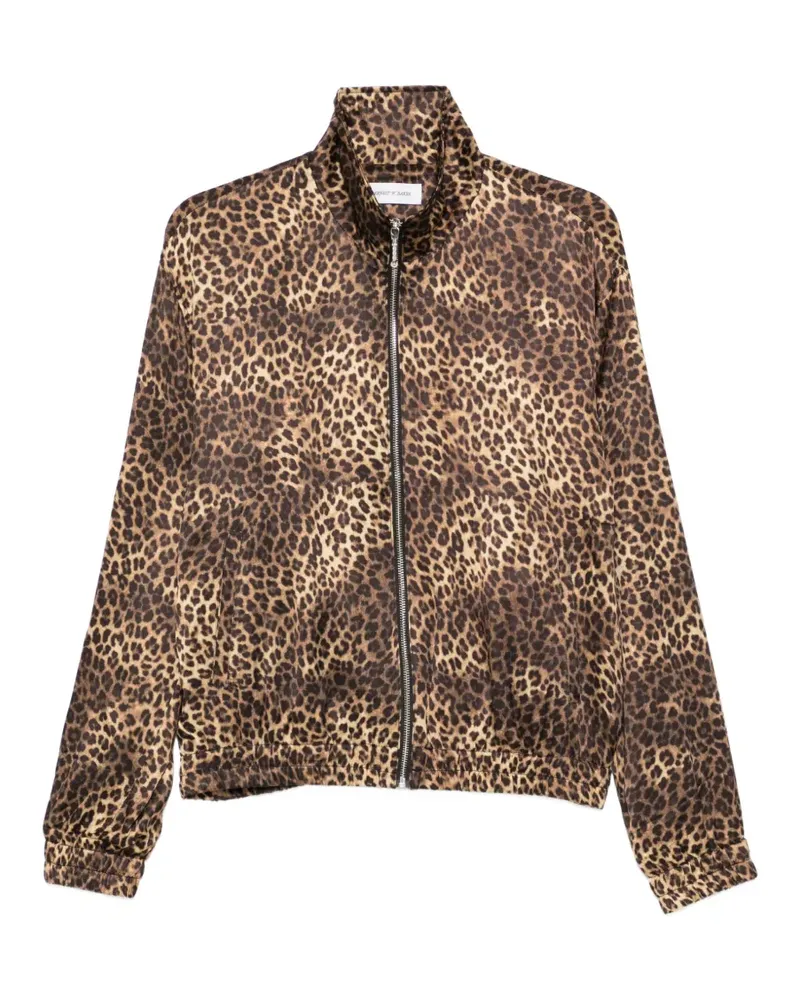 Ernest W. Baker animal-print zip-fastening jacket - Nude Nude