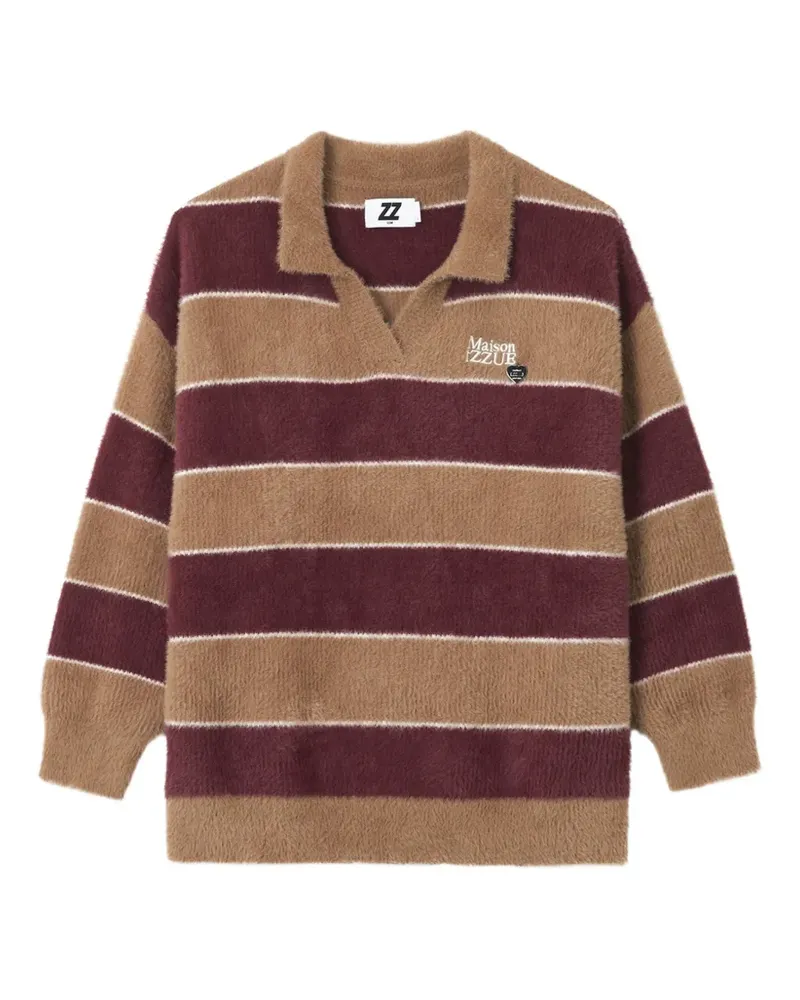 Izzue Gestreifter Pullover - Braun Braun