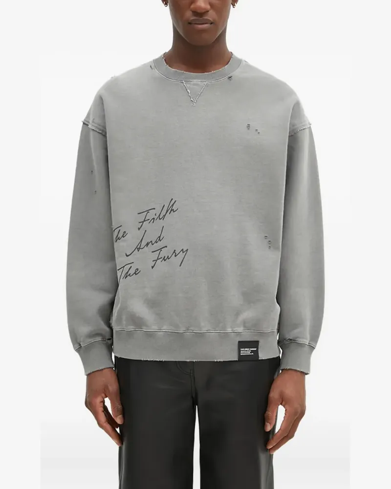 Neighborhood Sweatshirt im Distressed-Look - Grau Grau