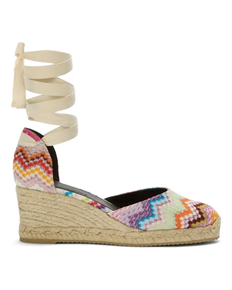 Missoni zigzag lace-up espadrilles - Grün Grün
