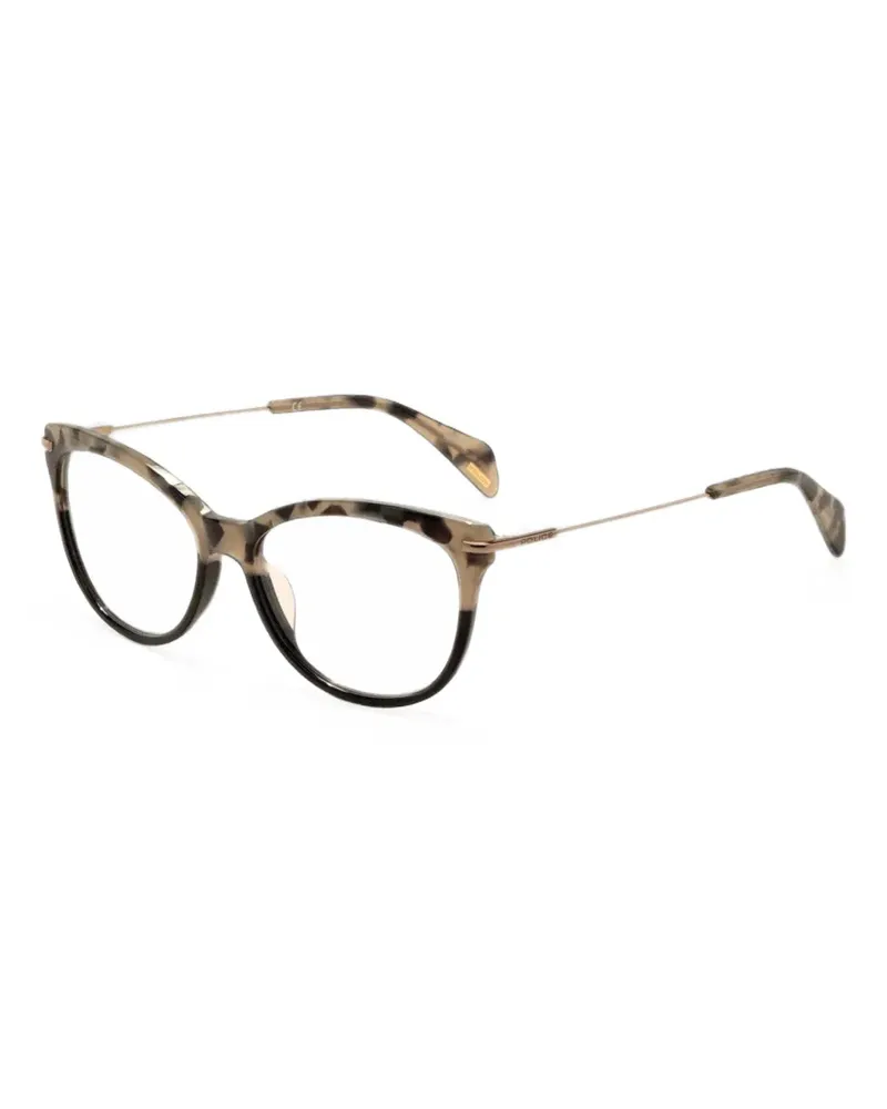 Police Cat-Eye-Brille in Schildpattoptik - Braun Braun