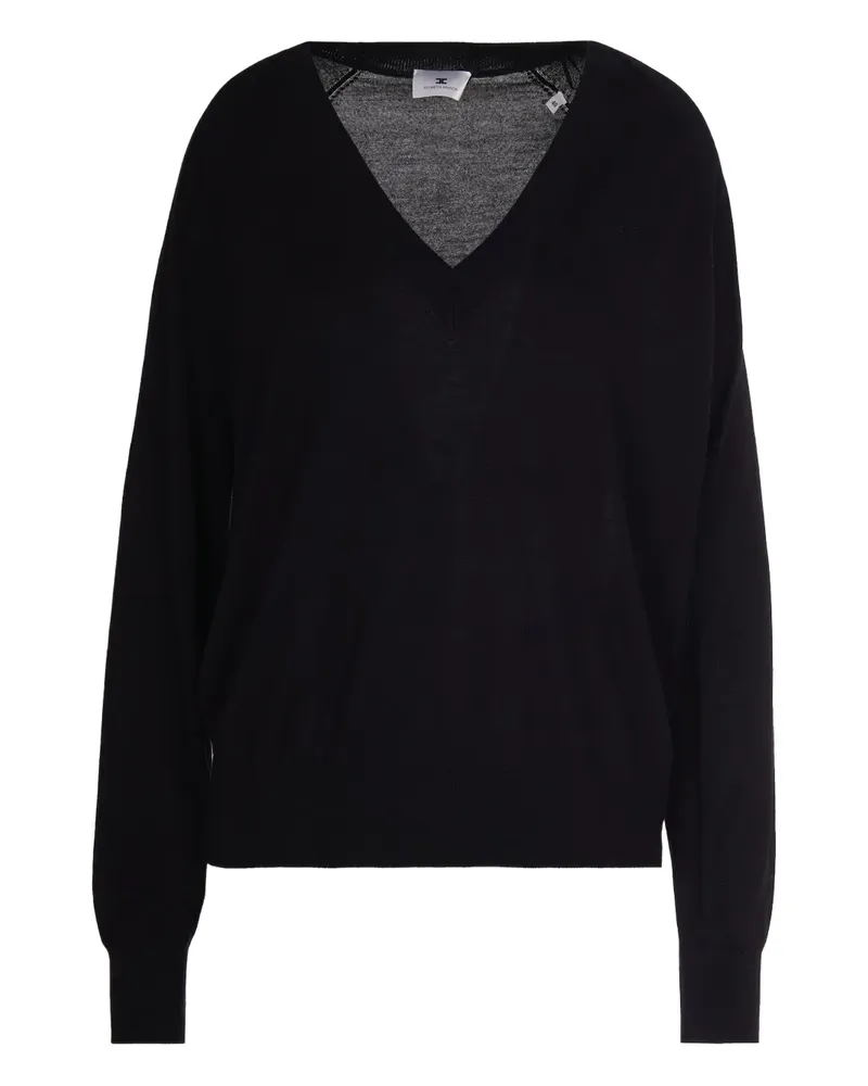 Elisabetta Franchi Pullover mit V-Ausschnitt - Schwarz Schwarz