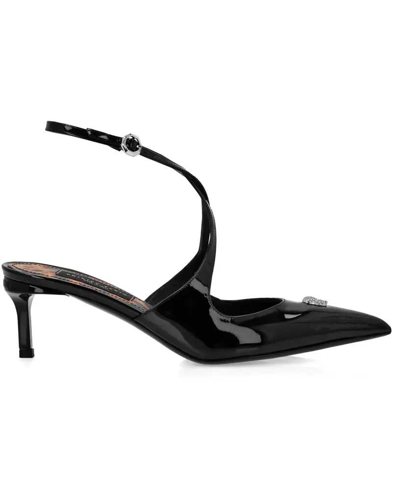 Philipp Plein Skull Strass Pumps - Schwarz Schwarz