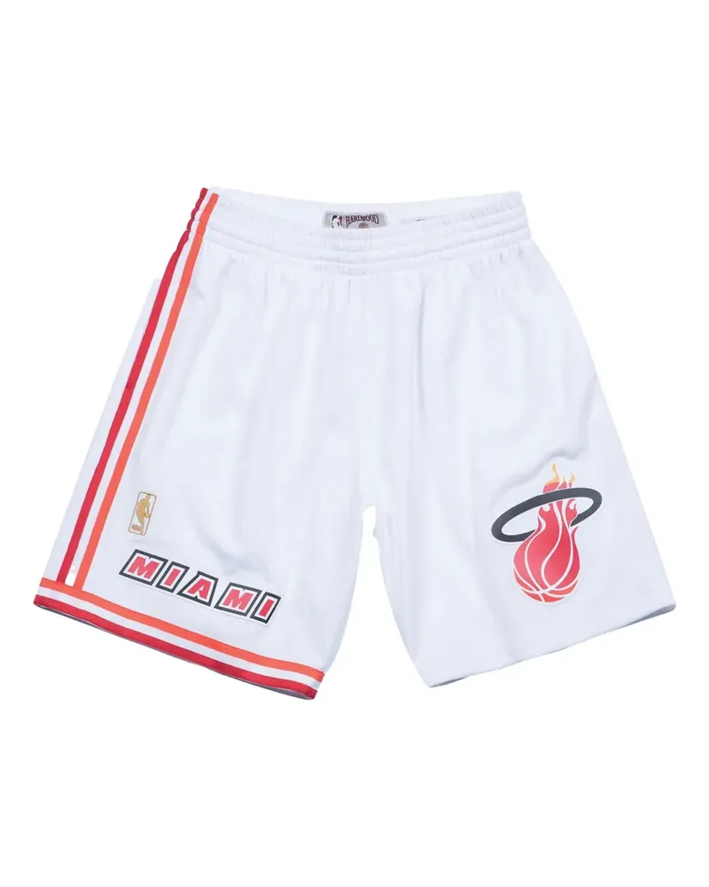 Mitchell & Ness Miami Heat Swingman Shorts - Weiß Weiß