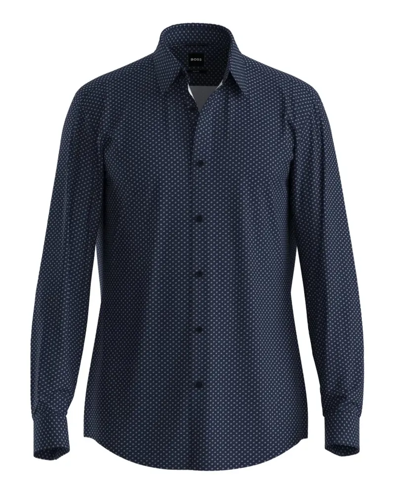 HUGO BOSS Gemustertes Hemd - Blau Blau
