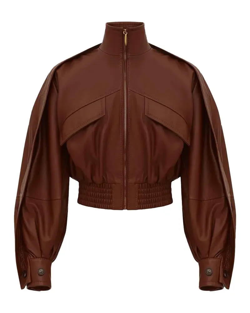 Zimmermann Luna leather bomber jacket - Braun Braun