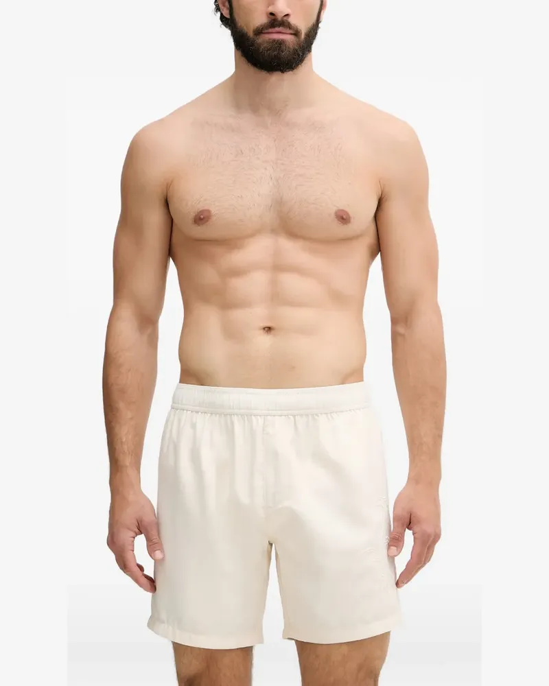 Trussardi embroidered elasticated swim shorts - Nude Nude