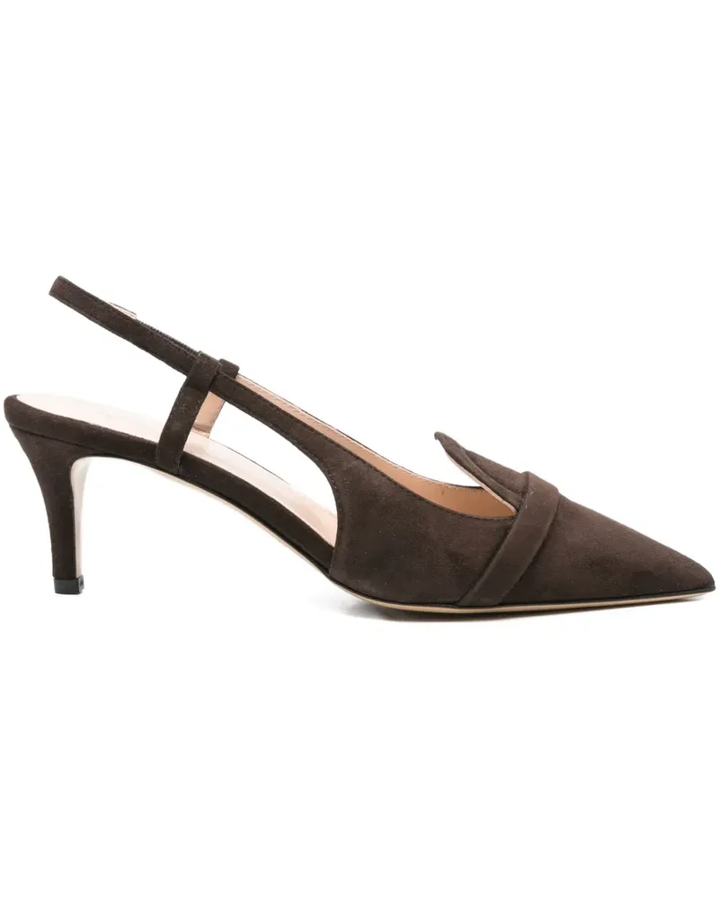 P.A.R.O.S.H. Spitze Slingback-Pumps 70mm - Braun Braun