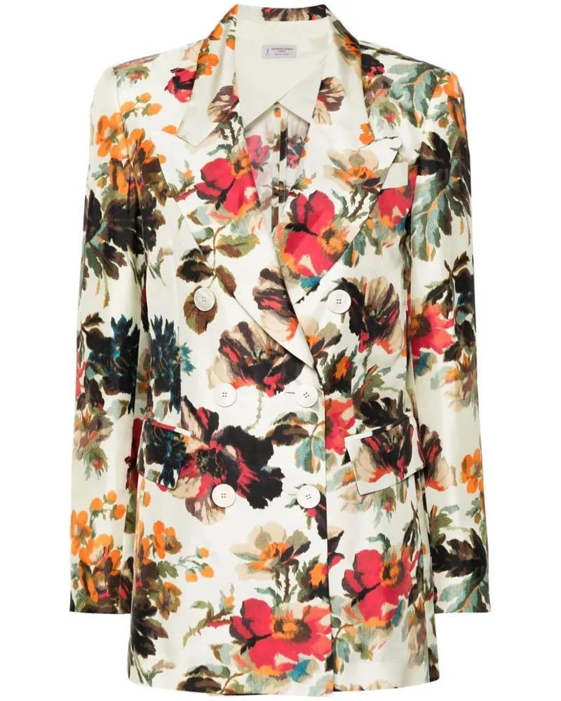 Alberto Biani Blazer mit Blumen-Print - Nude Nude