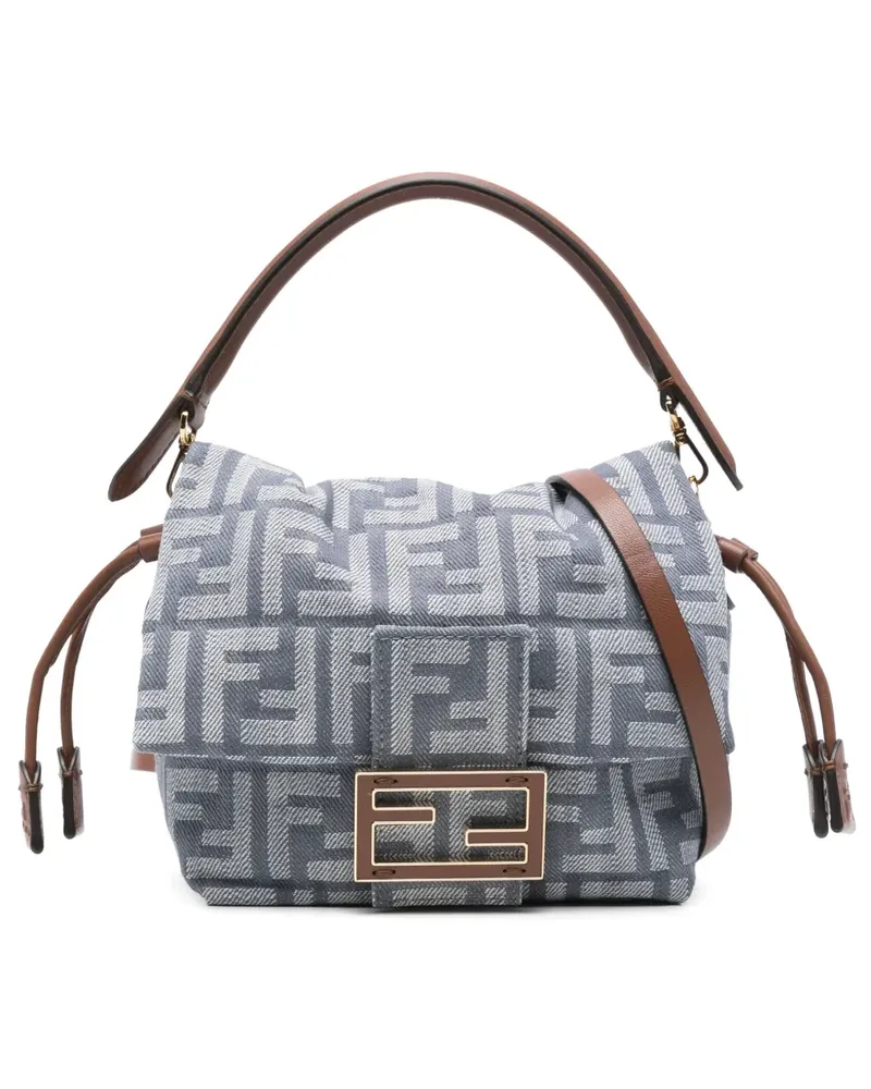 Fendi Mamma Baguette Schultertasche - Blau Blau