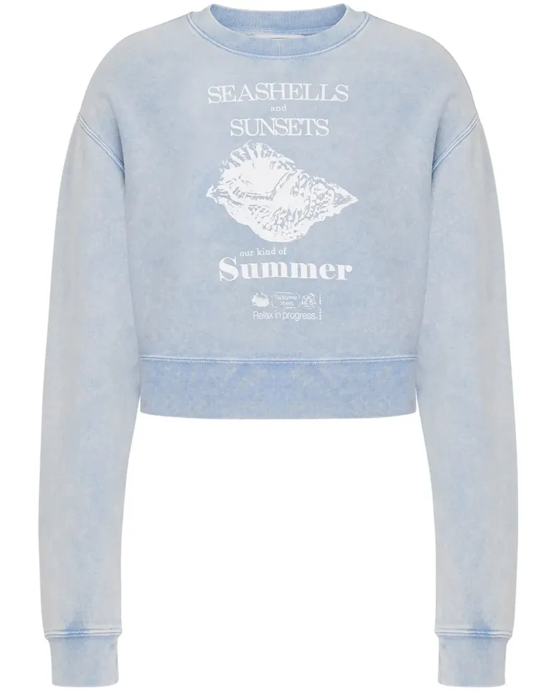 Moschino Sweatshirt mit grafischem Print - Blau Blau