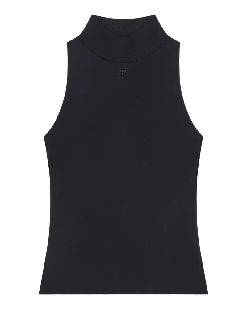 Courrèges Gestricktes Heritage Tanktop - Schwarz Schwarz