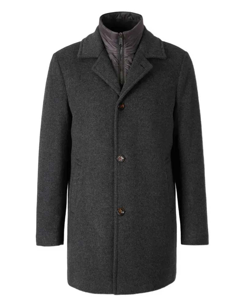 MOORER Mantel im Layering-Look - Grau Grau