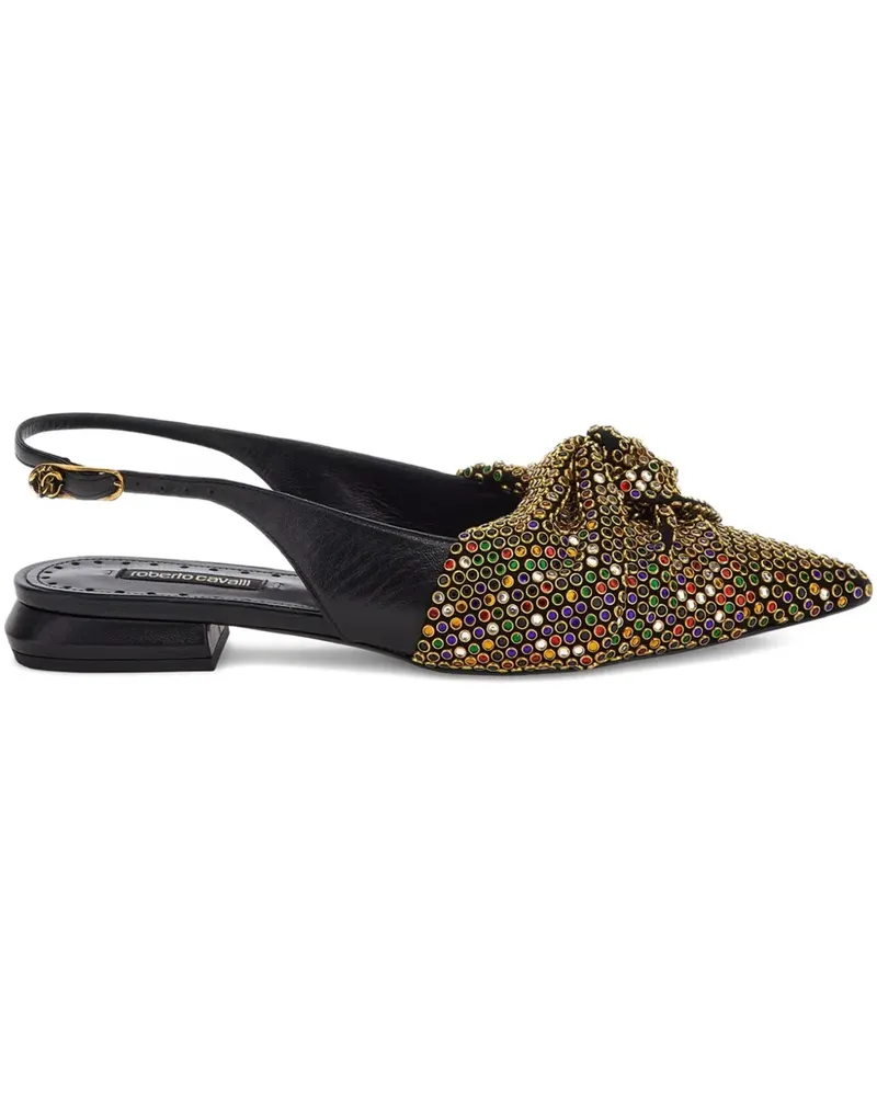 Roberto Cavalli Flache Pumps mit Perlenverzierung - Braun Braun