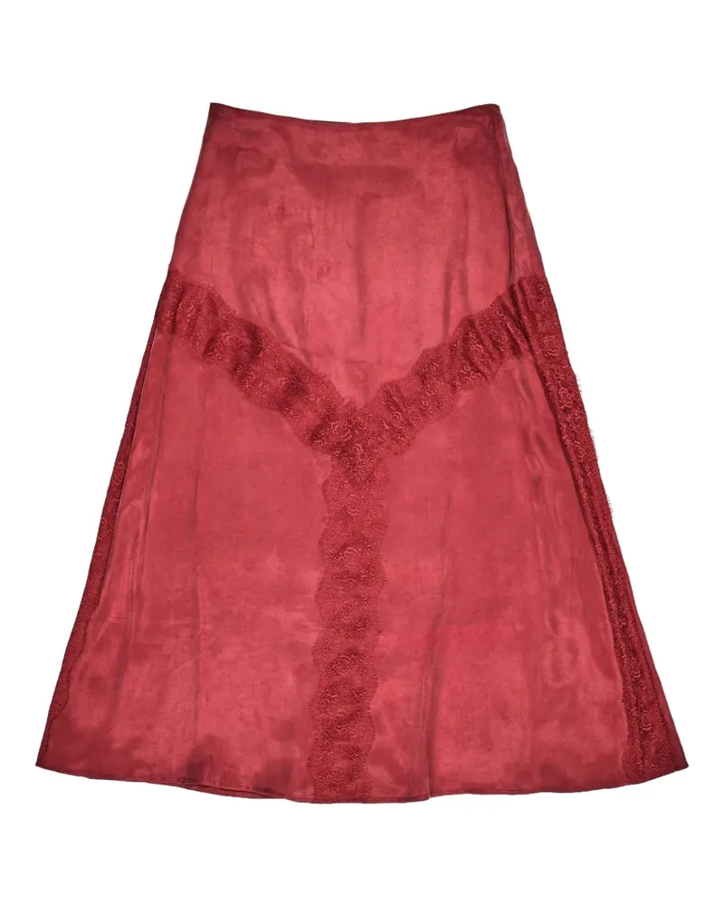 BIMBA Y LOLA Midirock mit Spitzeneinsatz - Rot Rot