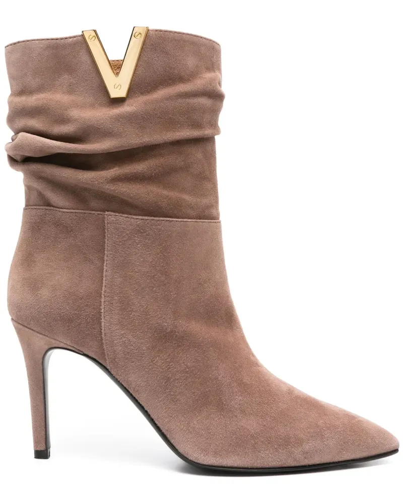 Via Roma 15 Stiefel aus Wildleder 80mm - Braun Braun