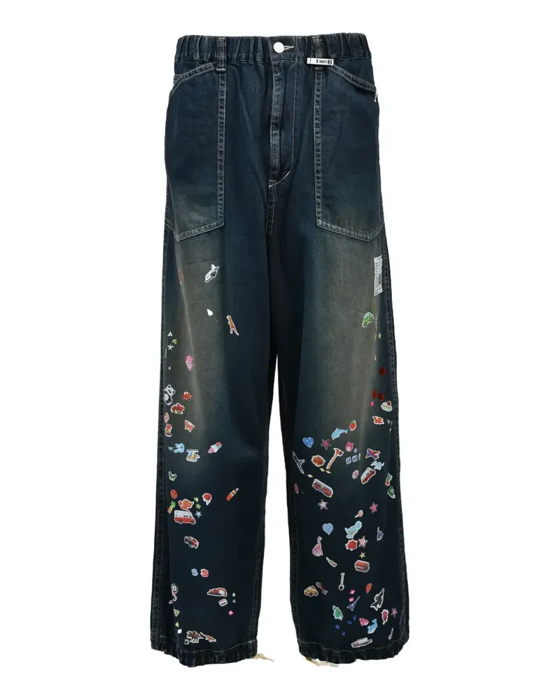 MIHARAYASUHIRO Baker Stickers Jeans - Blau Blau
